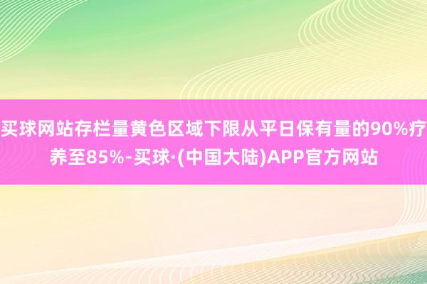 买球网站存栏量黄色区域下限从平日保有量的90%疗养至85%-买球·(中国大陆)APP官方网站