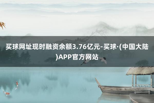 买球网址现时融资余额3.76亿元-买球·(中国大陆)APP官方网站