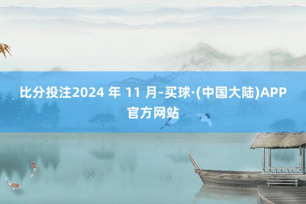 比分投注2024 年 11 月-买球·(中国大陆)APP官方网站