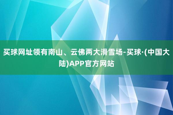 买球网址领有南山、云佛两大滑雪场-买球·(中国大陆)APP官方网站