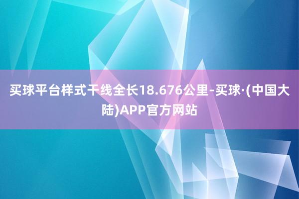 买球平台样式干线全长18.676公里-买球·(中国大陆)APP官方网站