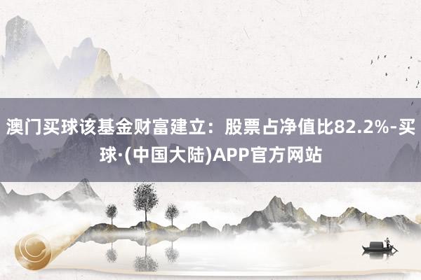 澳门买球该基金财富建立：股票占净值比82.2%-买球·(中国大陆)APP官方网站