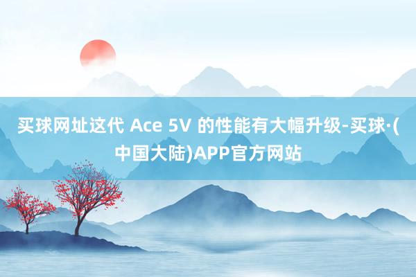 买球网址这代 Ace 5V 的性能有大幅升级-买球·(中国大陆)APP官方网站